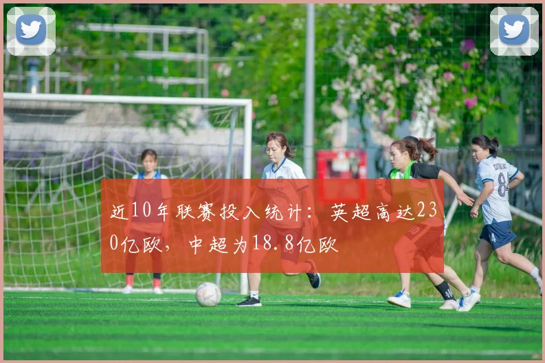 近10年联赛投入统计：英超高达230亿欧，中超为18.8亿欧